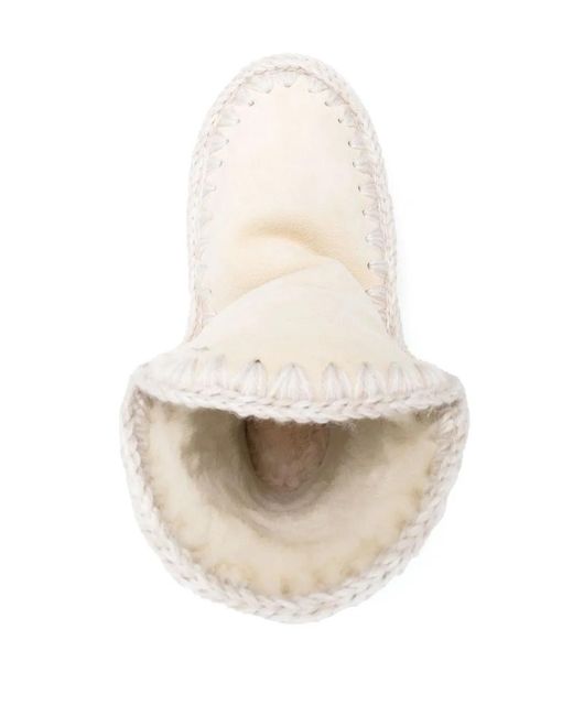 Mou Natural 18 Glitter Logo Ankle Boots