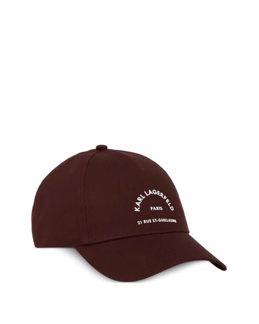 Cappello Da Baseball Con Logo di Karl Lagerfeld in Brown