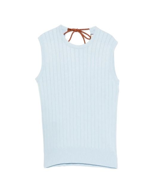 Pull Coulisse Côtelé Plan C en coloris Blue