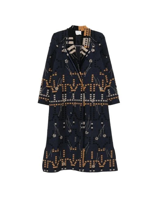 Forte_forte Black Samarcanda Embroidered Jacquard Coat