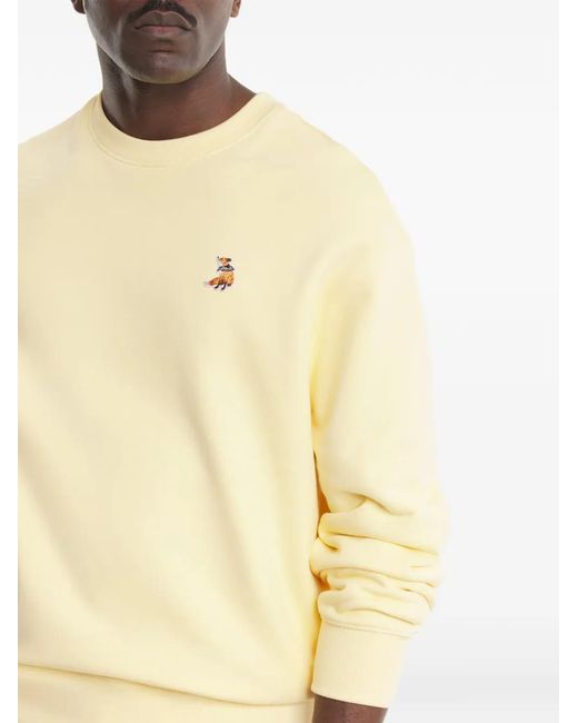 Maison Kitsuné Natural Embroidered Sweatshirt for men