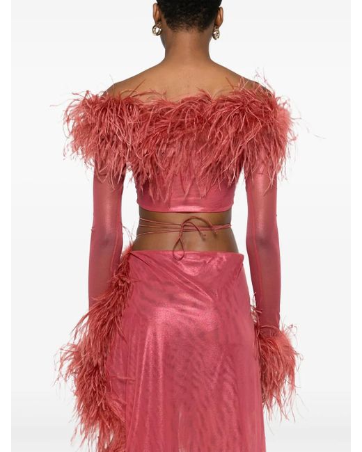 Dare Blades Plumage Top Oseree de color Red