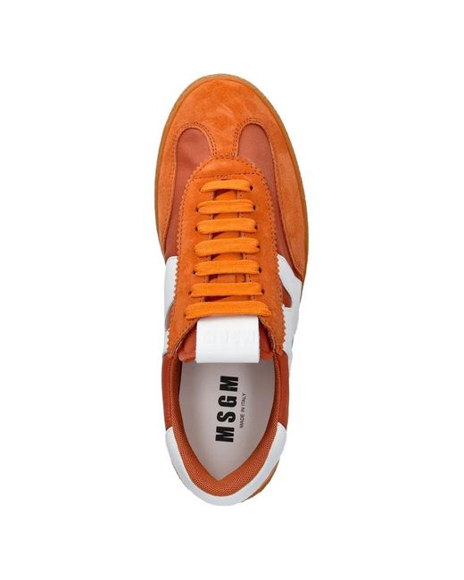 Sneakers Con Inserti di MSGM in Orange