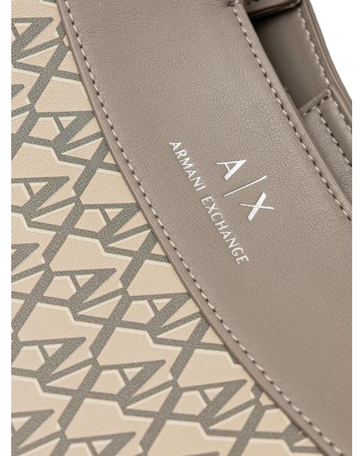 ARMANI EXCHANGE White Allover-Pattern Tote Bag