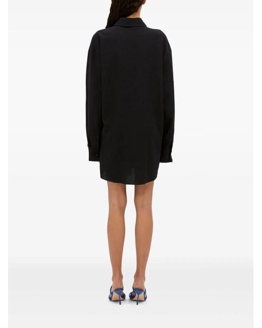 MSGM Black Knot-Detail Mini Dress