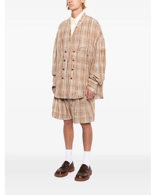 Ziggy Chen Natural Plaid Jacket for men