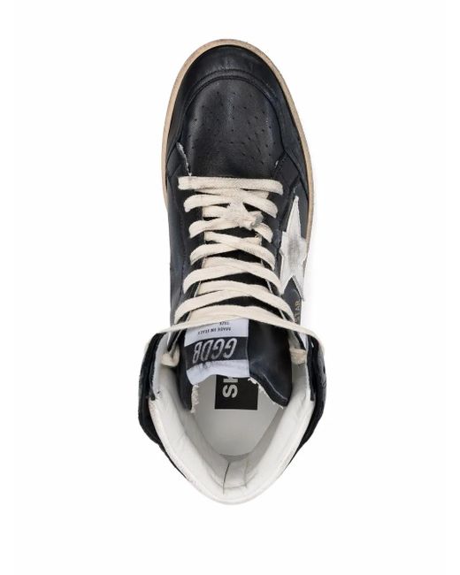 Golden Goose Deluxe Brand Black Logo-Print High-Top Suede Sneakers