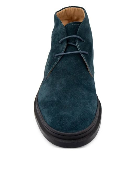 AccessXPrive Blue Suede Boots for men