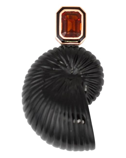 Dezso by Sara Beltran Black 18K Rose Onyx And Citrine Pendant