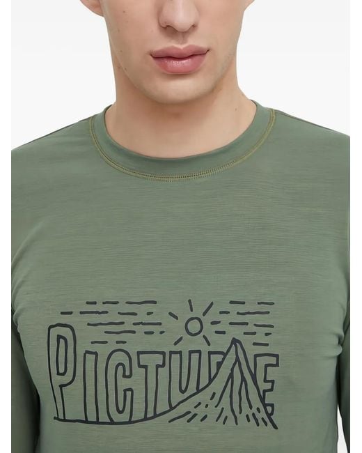 Picture Green Logo-Print Base Layer for men