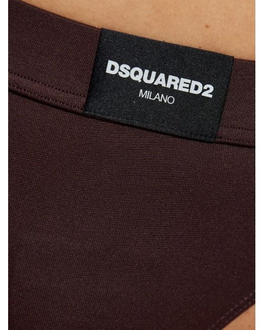 DSquared² Brown Slip Mit Logo-Schild