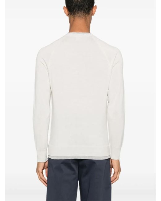 Eleventy White Wool Sweater for men
