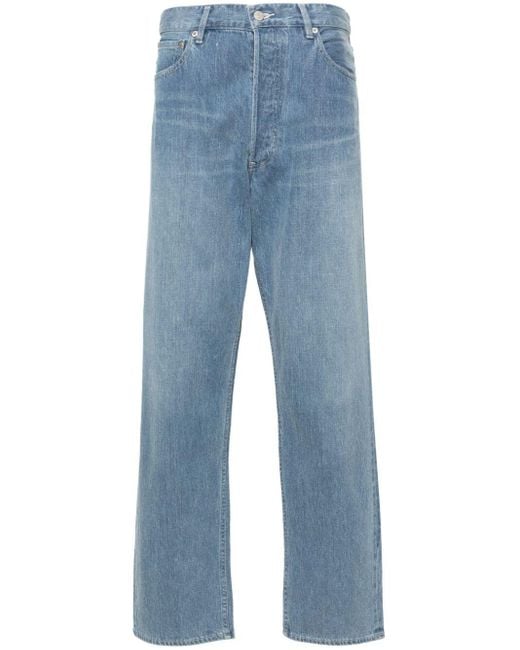 Auralee Blue Straight-leg Cotton Jeans for men