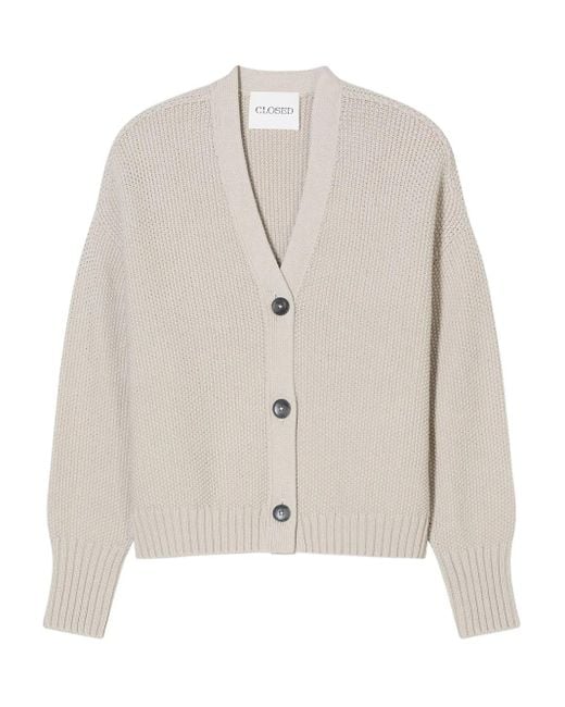 Closed Vネック カーディガン White