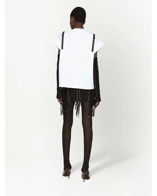 Dolce & Gabbana Mini-Rok Met Ringlets in het Black