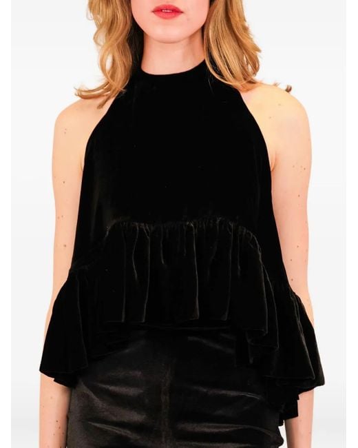 Top Winston con volantes Azeeza de color Black
