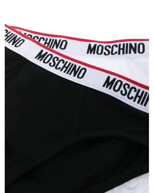 Moschino Slip Mit Logo-Bund in White für Herren
