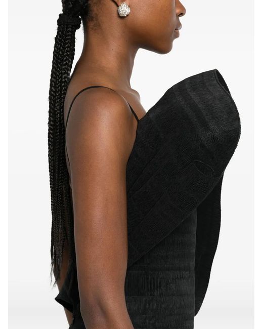 Magda Butrym Black One-Shoulder Dress