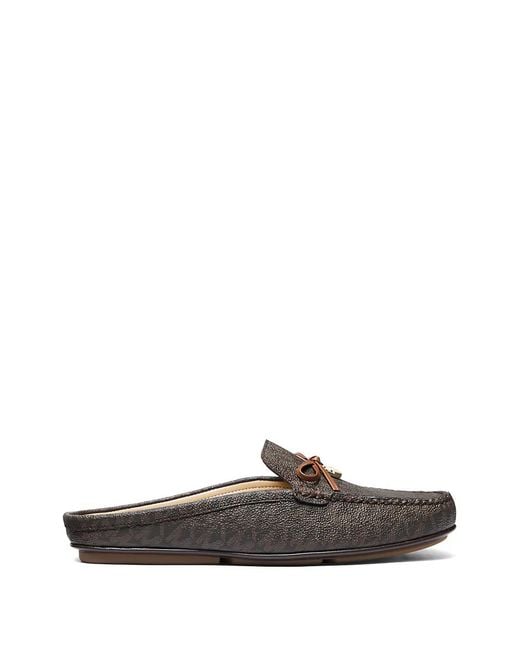 Michael Kors White Greta Mules Mit Monogrammmuster