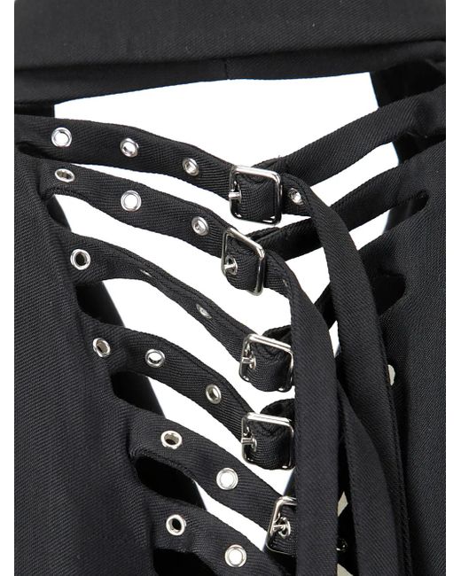 Mugler Black Buckled Blazer