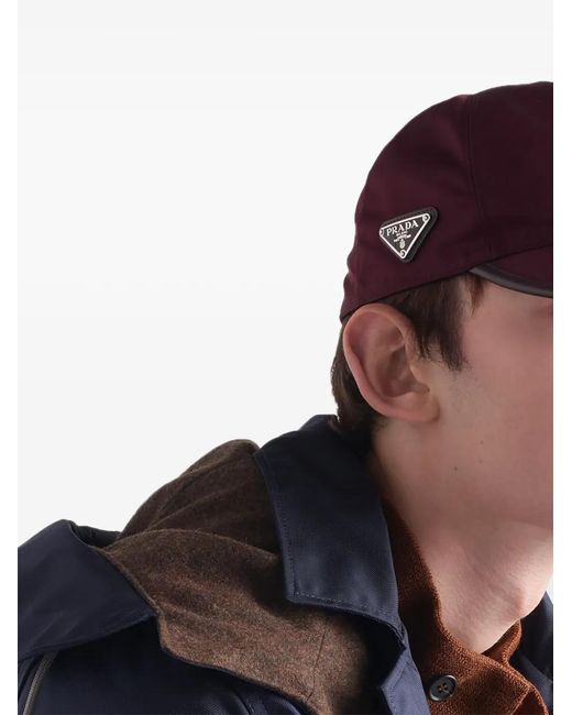 Prada Purple Speedrock Re-Nylon Baseball Cap for men