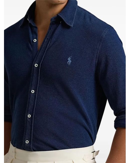 メンズ Polo Ralph Lauren コットン シャツ Blue