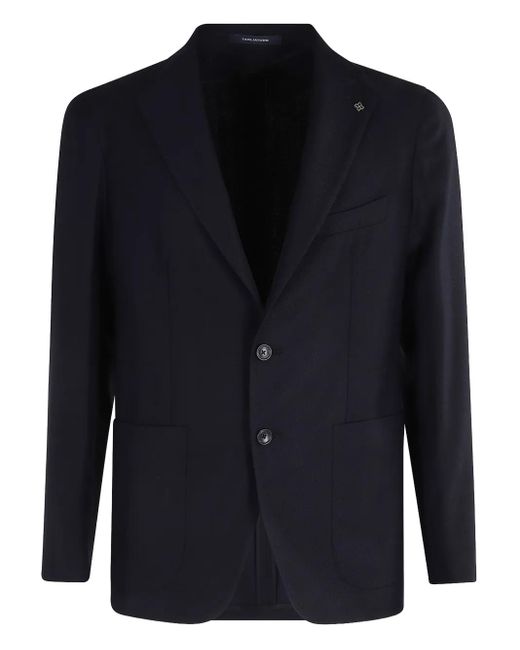 Tagliatore Blue Three-Button Patch-Pocket Blazer for men