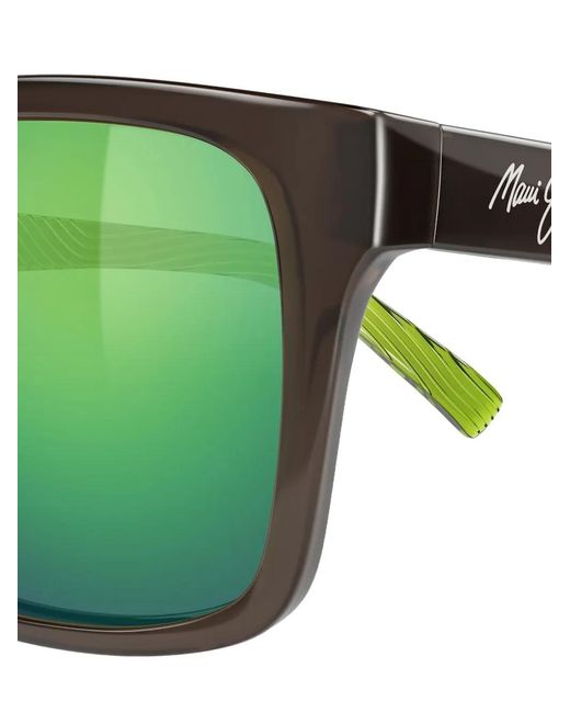 Maui Jim Green Kōwelo Square-Frame Sunglasses