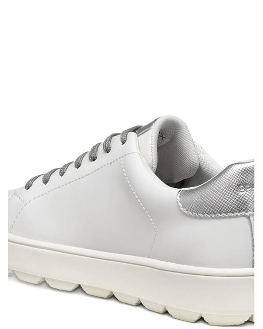 Geox White Spherica Ecub Sneakers