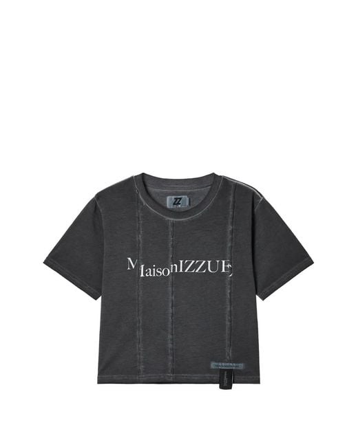 Izzue Black Crew-Neck T-Shirt