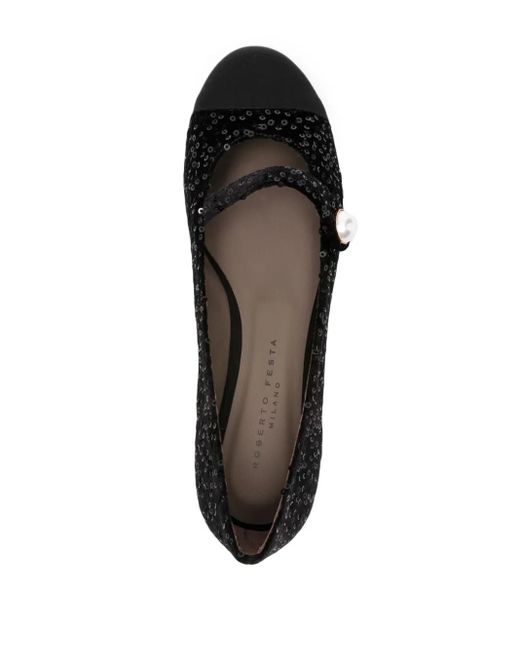 Roberto Festa Black Arianna Ballerina Shoes