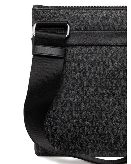 Michael Kors Black Hudson Monogram Messenger Bag for men