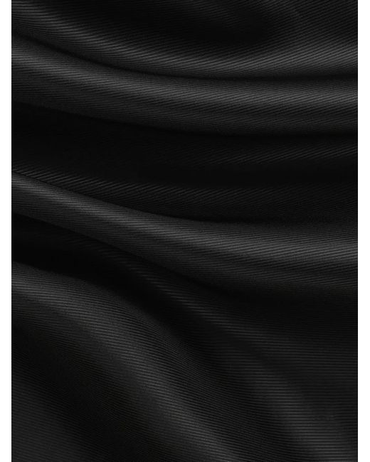 Bondi Born Black Como Bias-Cut Slip Mini Dress