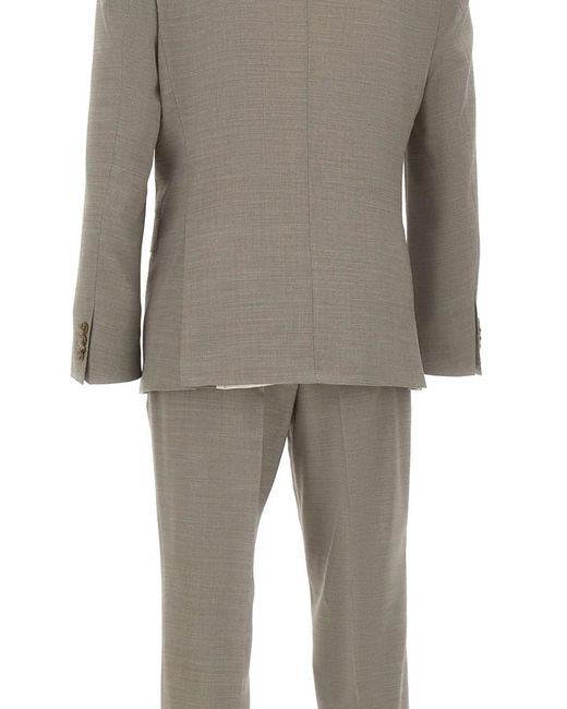 Boss Gray Micro-Pattern Suit for men