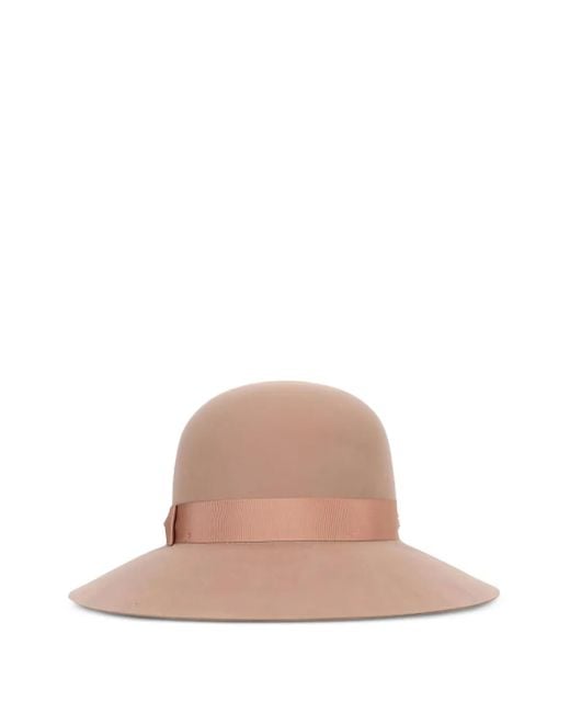 Helen Kaminski Pink Bow-Detail Cotton Hat