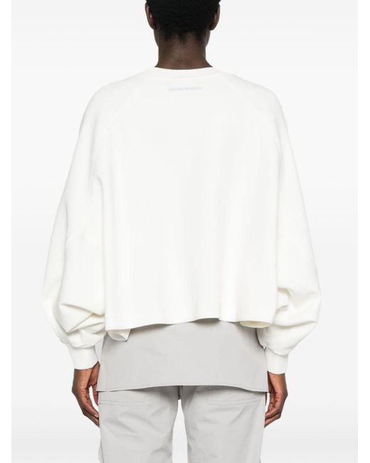 Emporio Armani Sweater Met Geborduurd Logo in het White
