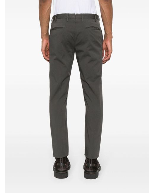 Incotex Gray Slim-cut Stretch-cotton Trousers for men