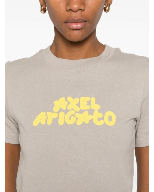 Axel Arigato White Bubble Logo-Print T-Shirt