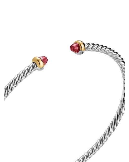 David Yurman White Micro Cable Flex Bracelet