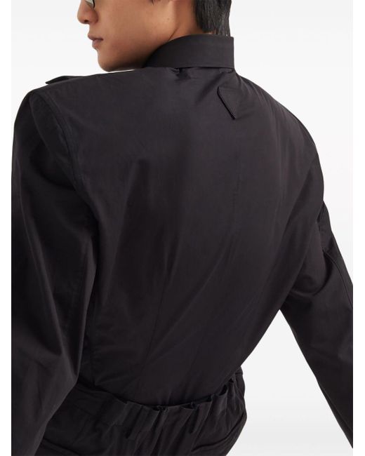 Prada Black Multi-pocket Poplin Jacket for men