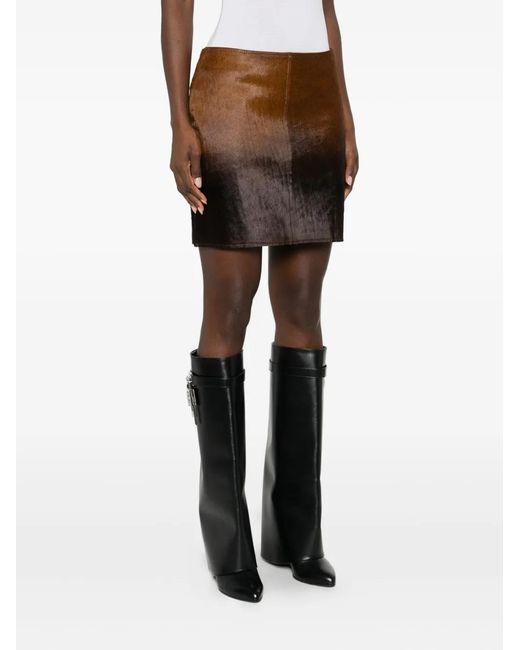 Samsøe & Samsøe Brown Gradient-Effect Skirt