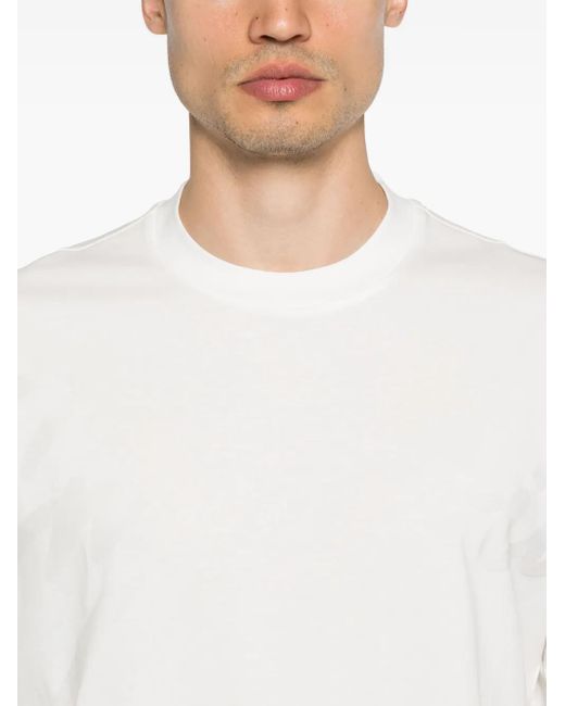 Emporio Armani Logo Baumwoll -T -Shirt in White für Herren