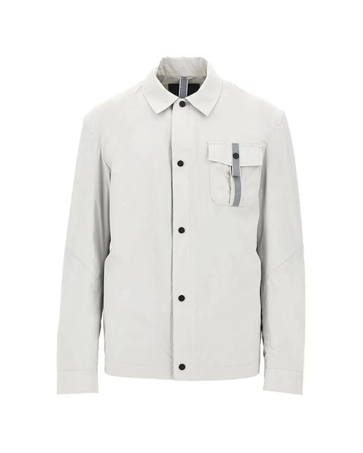 Sease White Jib Set Patch-Pocket Overshirt for men