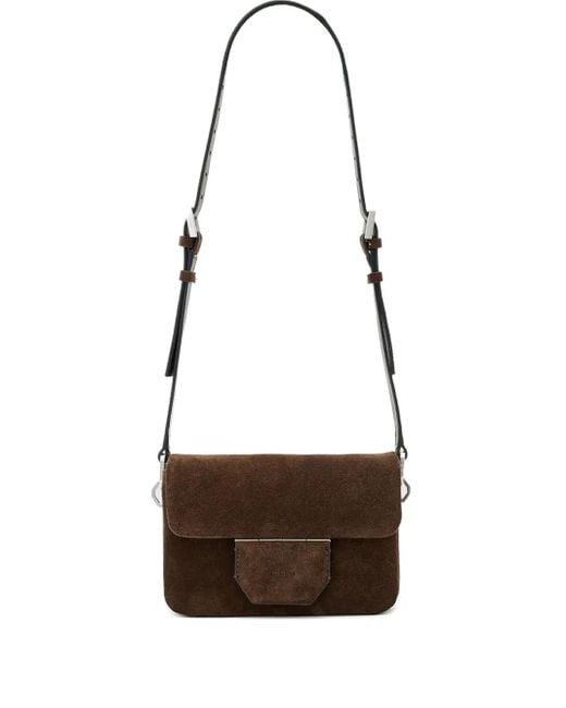 AllSaints Brown Jupiter Suede Cross Body Bag