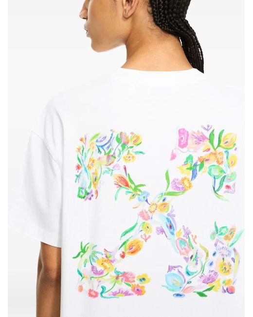Off-White c/o Virgil Abloh White Arrow Glowing Flower T-Shirt