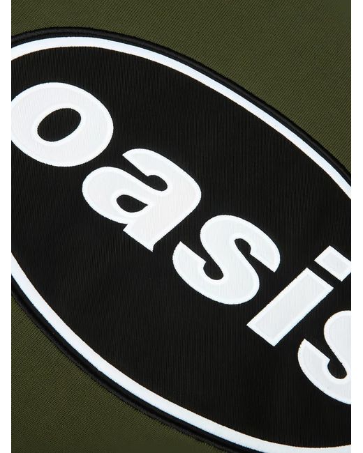 Pleasures Green Logo-Patch Hoodie for men