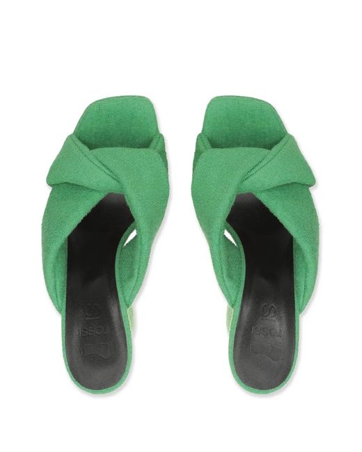Sergio Rossi Green Si Rossi Platform Sandals