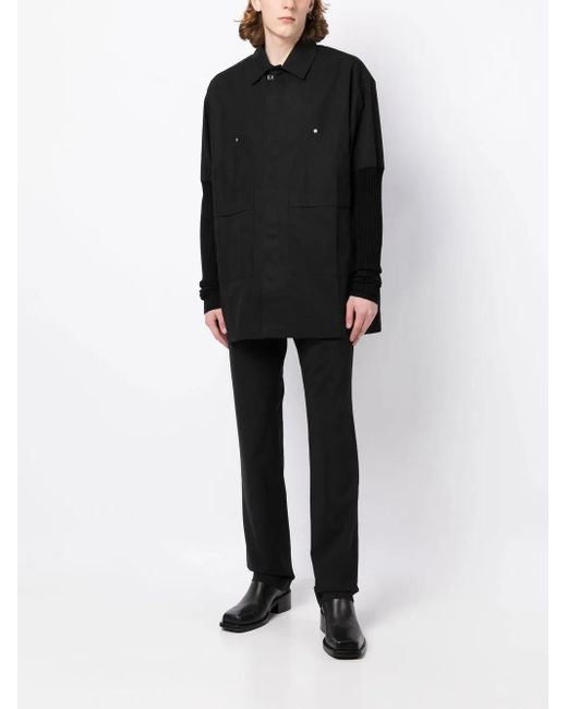 1017 ALYX 9SM Black Knitted Sleeves Shirt Jacket for men