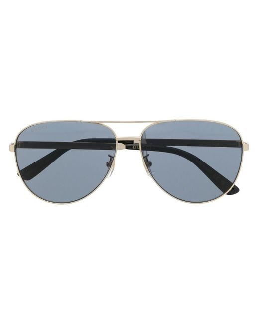 Gucci Blue Pilot-frame Sunglasses for men
