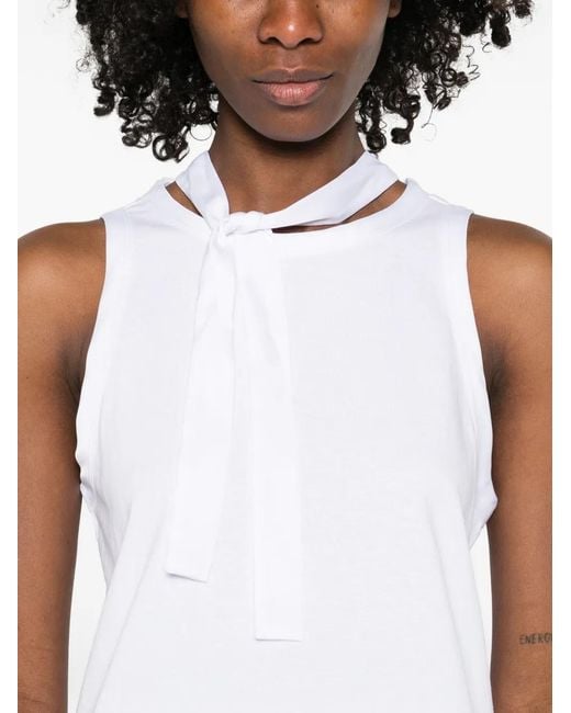 Sandro White Top Mit Rüschen